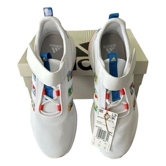 Adidas Racer TR 23 EL Big Kids 6.5 ID7920 White with Geometric Designs - Picture 6 of 12